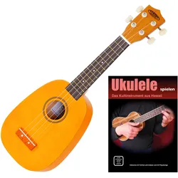 Classic Cantabile US-100P NAT Sopran-Ukulele Pineapple Set inkl. Ukulelenschule