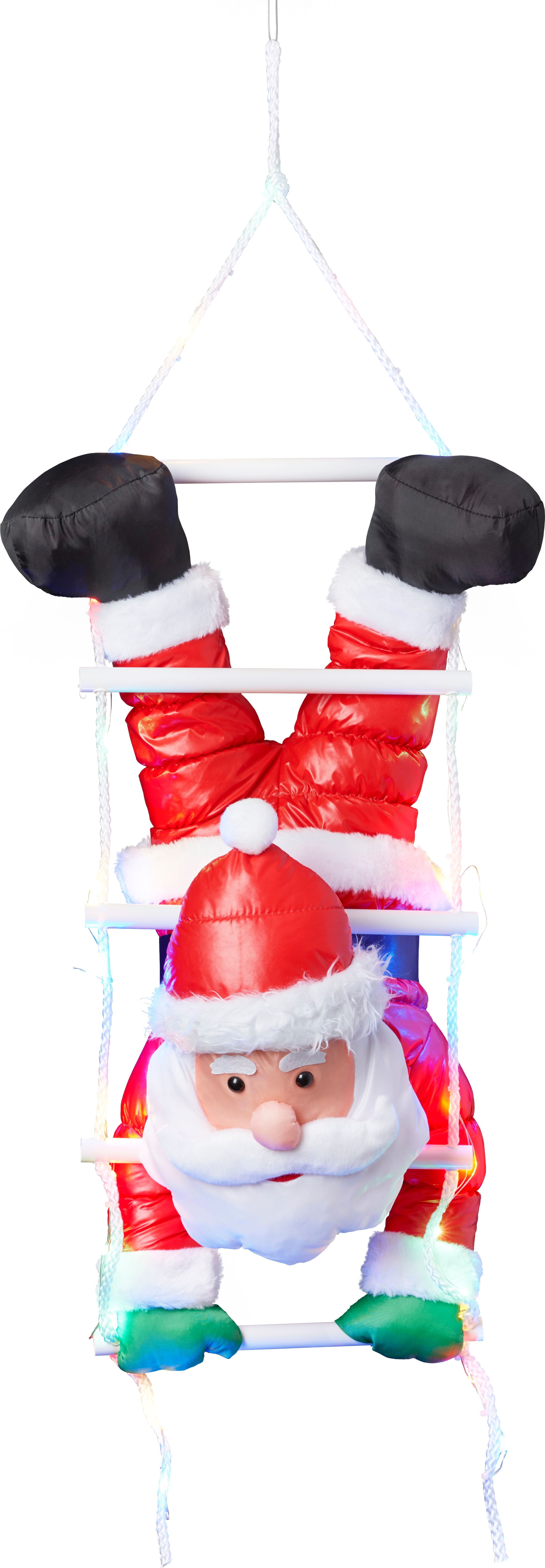 LED Dekofigur BONETTI "Weihnachtsmann kopfüber", bunt, H:110cm, Leuchten, LED Dekofigur, mit 30 bunten LEDs, Weihnachtsdeko aussen