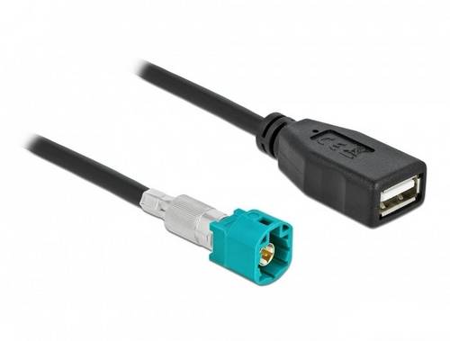 Delock USB-Kabel Z-Stecker, USB-A Stecker 0.50m Schwarz 90310