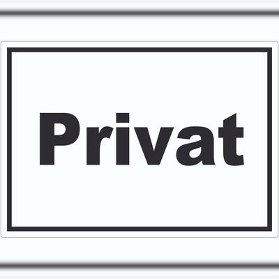 HB-Druck Privat Schild schwarz-weiß A0 (841x1189mm)