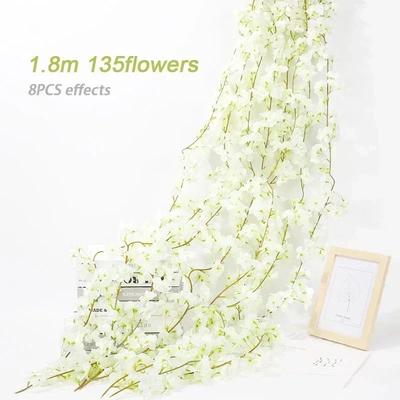 Inspire Essentials Cherry Blossom Garland Artificial Flower Vine Elegant Decor 9