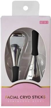 Inspired Finds Stainless Steel Ice Globes For Face & Eyes Cryo Cooling Beauty Rollers For Puffiness, Wrinkles & Skin Revitalization black