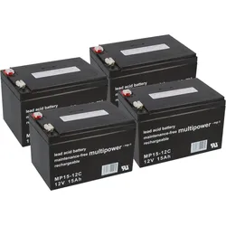 Akku E-Scooter Prima E Batterie 48V 4x 12V 15Ah AGM Blei Accu