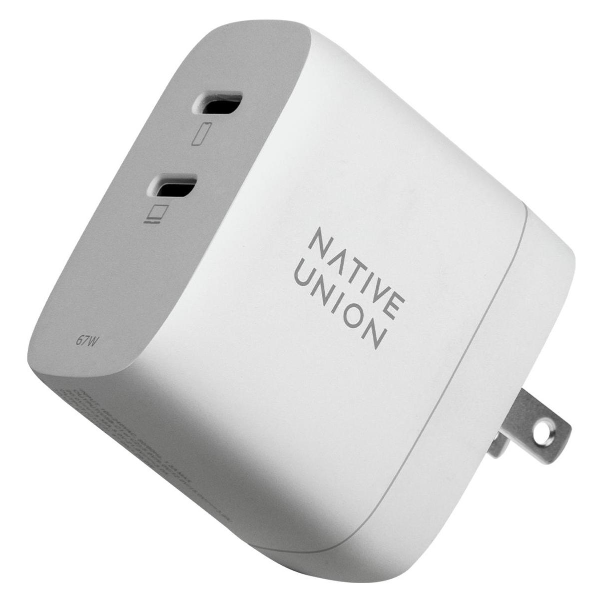 Native Union Fast GaN Charger PD 67W (67 W, 1 Port) (FAST-PD67-WHT-INT)