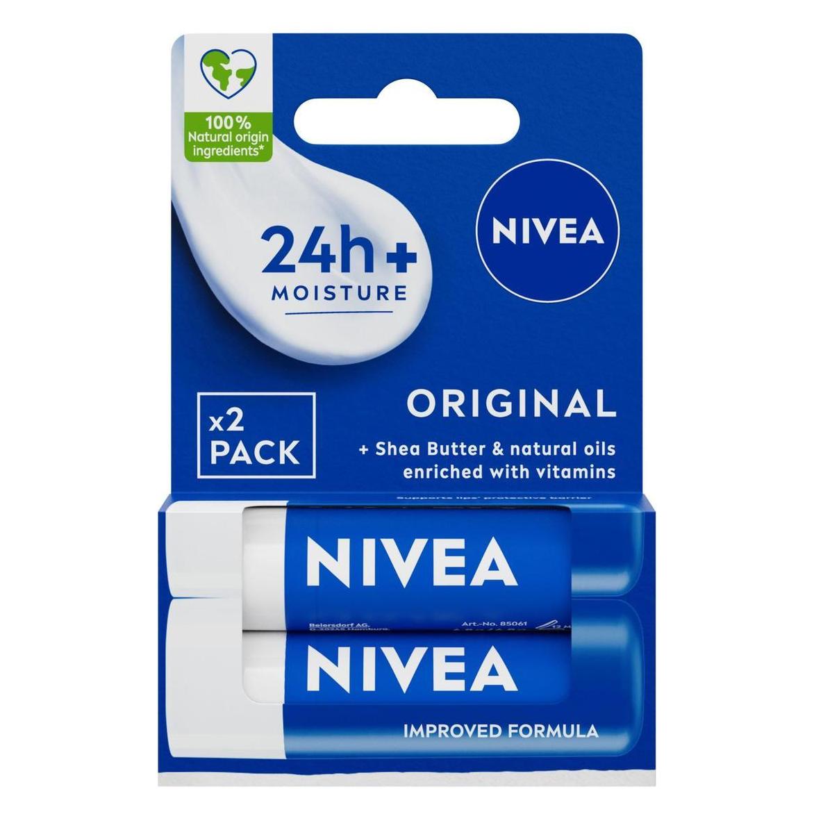 Nivea Original Care Lip Balm Duo Pack 2x 4.8g - Deeply Hydrating Moisturiser (Lippenbalsam) (54527369)