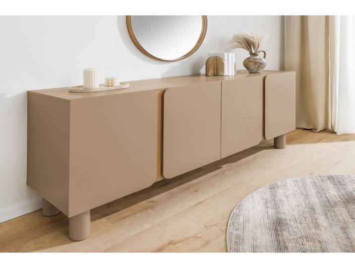 Sideboard COSMO 180cm greige Eiche Soft Close Stauraum Modern & Design
