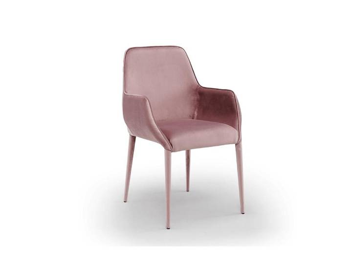 JVmoebel Esszimmerstuhl JVMoebel Rosa Armlehnenstuhl mit modernem Design und Komfort, Made in Europa