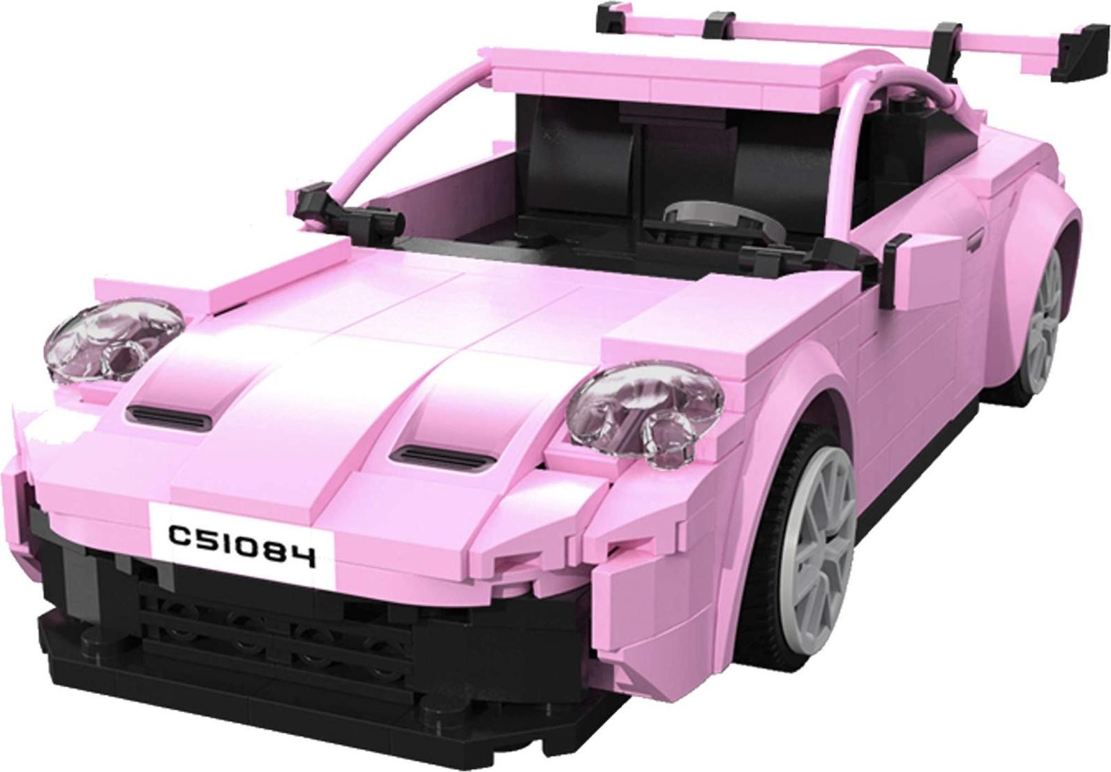 CaDA Bouwdoos CADA Sportwagen Legand Raceauto, Roze, Op Afstand Bestuurbare Model