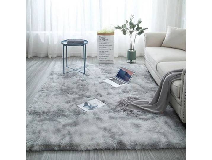 Tapis de salon 160x230 cm Gris lait Poils courts