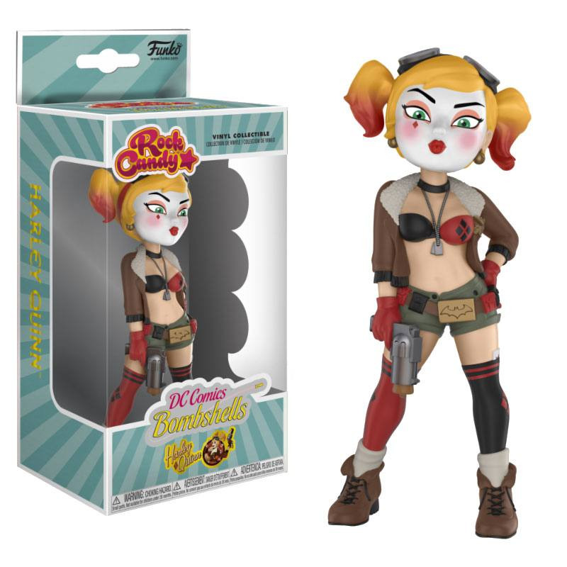 Funko DC Bombshells Rock Candy Vinyl Figuur Harley Quinn, 13 cm, FK32099
