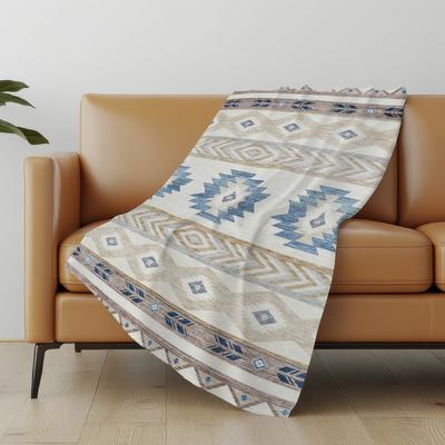 Addison Rugs Premium Machine Washable ASB178 Southwest Tribal Sherpa Throw Blanket