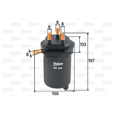 Valeo Kraftstofffilter [Hersteller-Nr. 587538] für Nissan, Renault