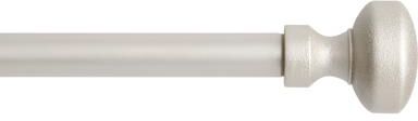 TOWN & COUNTRY EVERYDAY Modern Rounded Cap Single Curtain Rod & Finial Set