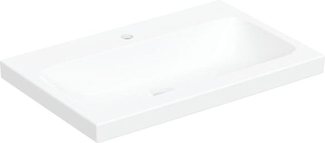 Geberit Lavabo à poser iCon 75x48 cm, sortie horizontale milieu, sans trop-plein, blanc (501848005)