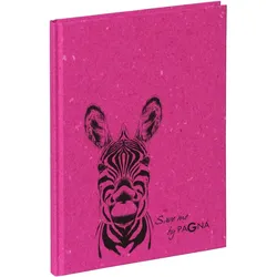 Pagna Save me Zebra, Abbildung, Fuchsie, A5, 128 Blätter, Punktgitter-Papier, Hardcover