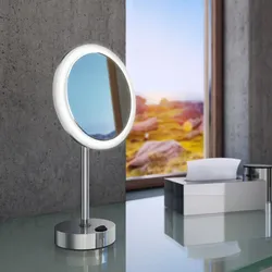 Smedbo OUTLINE - Kosmetikspiegel mit LED-Beleuchtung, PMMA Dual Light in Chrom p...