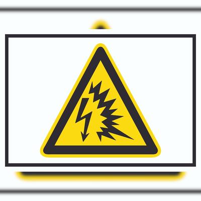 HB-Druck Achtung Lichtbogen Symbol A3 (297x420mm) Schild