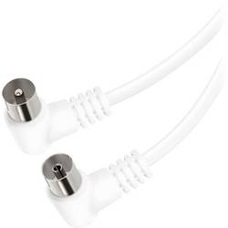 Vivanco Antennen, SAT Anschlusskabel [1x Koax-Stecker - 1x Koax-Buchse] 1.5 m 90 dB Geschirmt Weiß VVANCABMF15090W