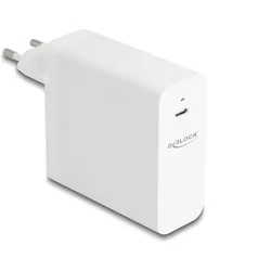 Delock USB GaN Ladegerät 1 x USB Type-C PD 3.1 mit 140 W (140 W, 1 Port), USB Ladegerät, Weiss