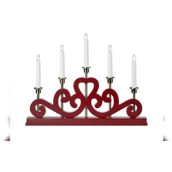MARKSLÖJD Eneby Adventskerzenhalter 5L Rot