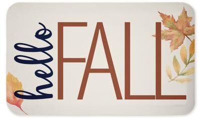 "Stupell Autumn Leaves Fall Greeting Printed Anti-Fatigue Floor Mat, 30""x18"""
