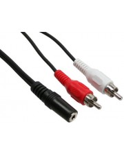 InLine Audio-Adapter Stereo Mini-Klinkenstecker W bis RCA M 20 cm (89940L)