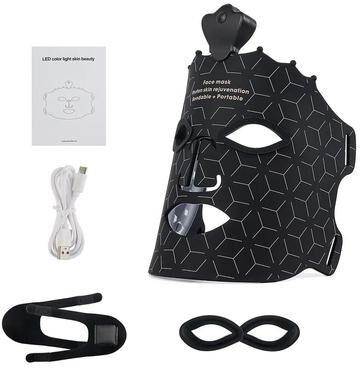 Uplift Essentials Silicone LED Photon Skin Rejuvenation Mask black