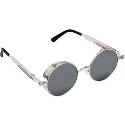 Brille "Steampunk", schwarz-silber