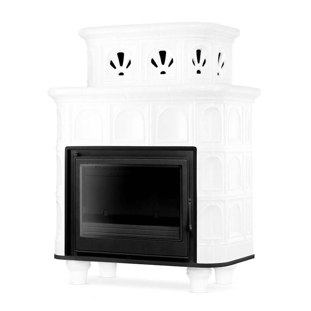 Kaminofen Kachelofen Hellbrunn Blmschv2 11kW klassisches Design Weiss