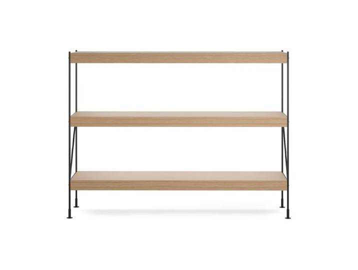 Audo Copenhagen Étagère Zet natural oak, 1x3, black steel base