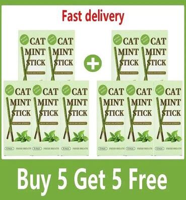 Uplift Picks Natural Matatabi Silvervine Cat Sticks Teeth Cleaning Chew Toy Treats 10 Pcs