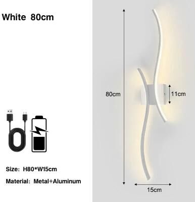 Uplift Picks Rechargeable 3CCT Dimmable LED Wall Sconce white (80 Cm)