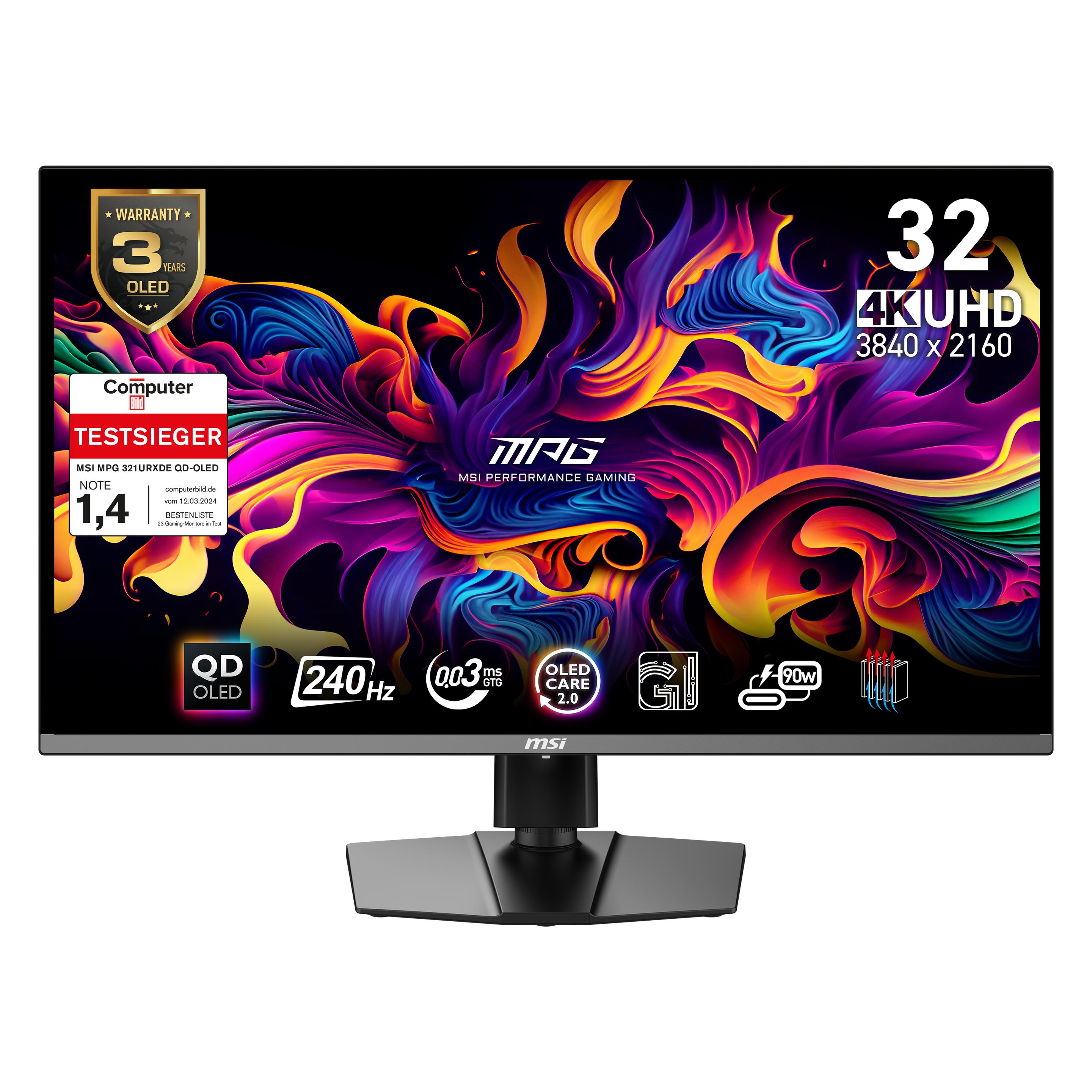 MSI MPG 321URXDE QD-OLED (3840 x 2160 Pixel, 32") (9S6-3DD29A-006)