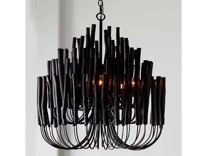 Boho Lustre Moderne De Luxe Blanc Noir Lampe En Bois Salon Lustre Lumière Restaurants Chambre Duplex Villa Loft Lampe