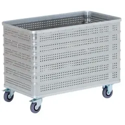Transportwagen Novocal GTWL Transportcontainer Alu gelocht Aluminium-Transportcontainer, gelocht
