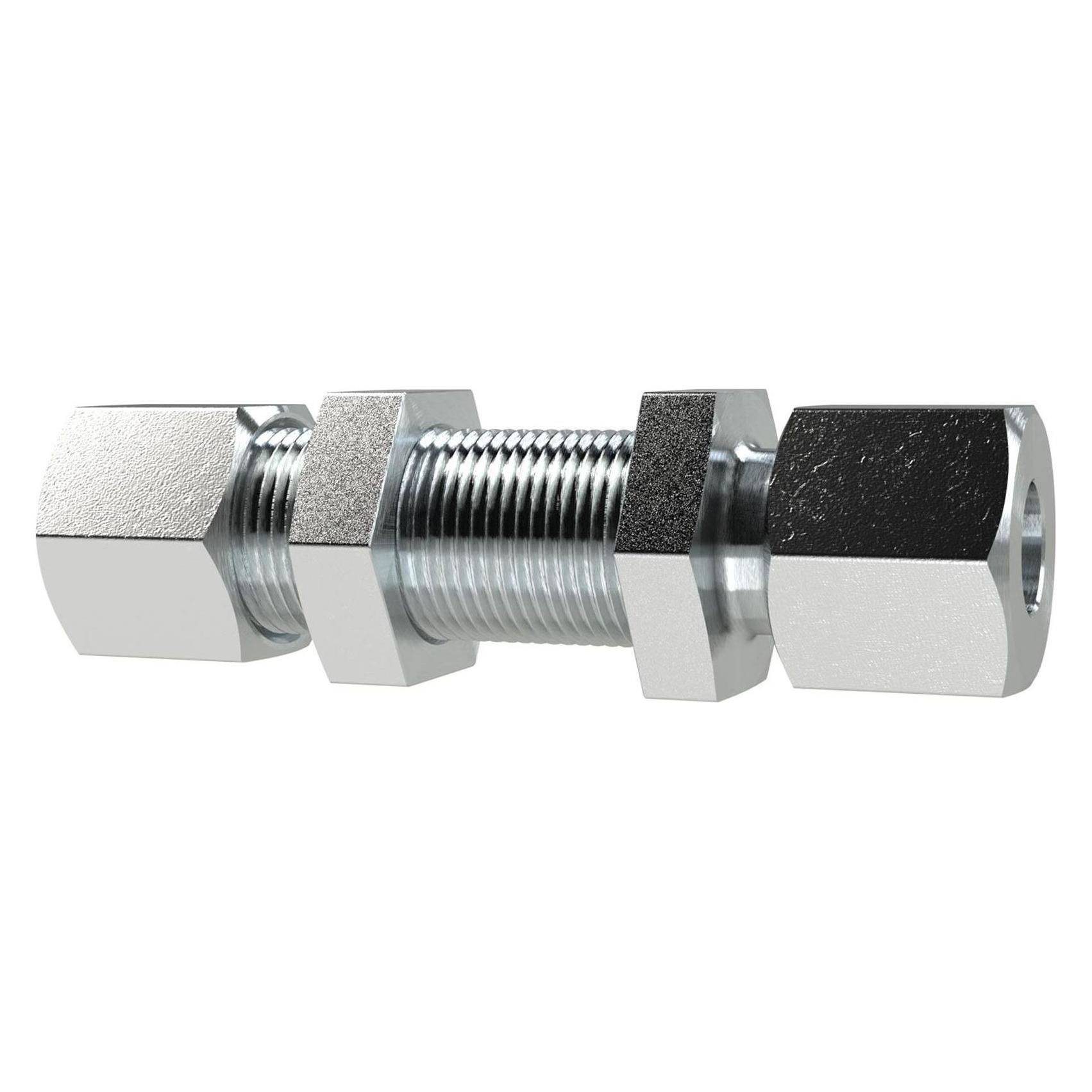 Riegler Gerade Schottverschraubung, Rohr-Aussen-Ø 20 mm, Stahl verzinkt (20 mm) (GSV20SST)