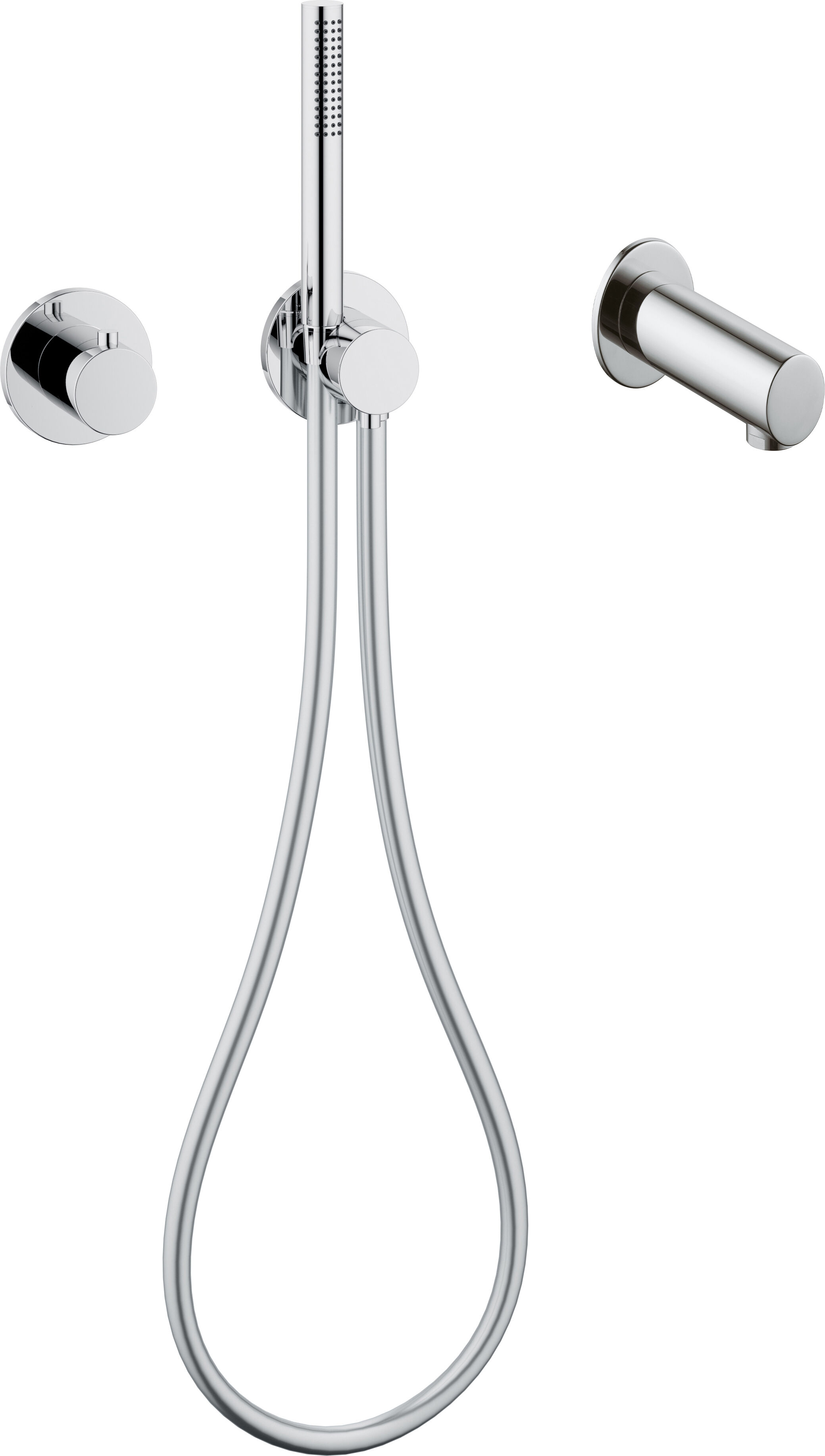 Keuco Set de douche Ixmo 11 59606010001 avec thermostatique de douche, rosace ronde, chromé