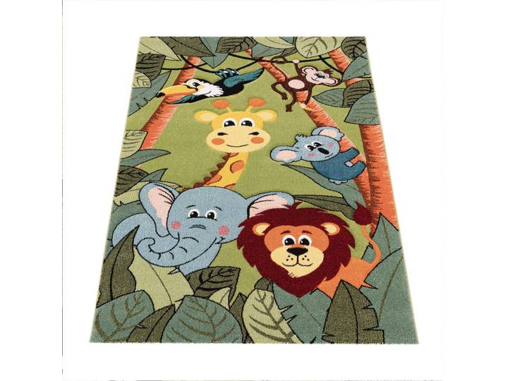 Paco Home Kinderteppich 80/150 cm Diamond 638, Grün, Kunststoff, Rechteckig, 80x150 cm, strapazierfähig, für Fußbodenheizung geeignet, Teppiche und Böden, Teppiche, Kinderteppiche