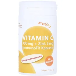 Vitamin C 300 mg+Zink 5 mg ImmunoFit Kap 60 St
