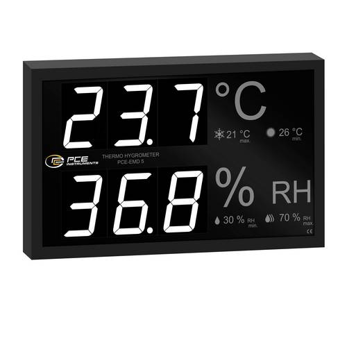 PCE Instruments PCE-EMD 5 Hygrometer 0,0..99,9% r.F.|0...50°C|Anschluss bis zu vier externen Sensoren|anal. 4..20mA