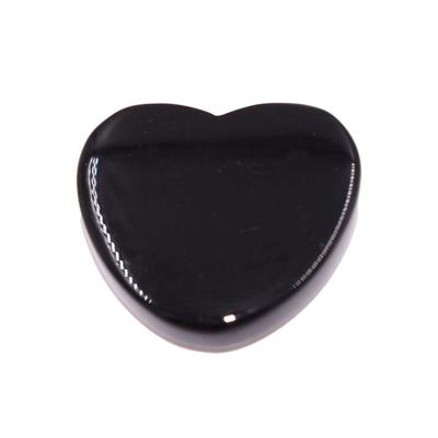 Edelstein FIRETTI "Schmuck Geschenk Herz", schwarz (schwarz, stein), EdelsteineB:2,6cm H:3cm L:6cm, Stein, Onyx, Handschmeichler, B:2,6cm H:3cm L:6cm