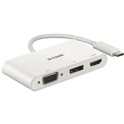 D-Link DUB-V310 laptop-dockingstation & portreplikator Kabelgebunden USB 3.2 Gen 1 (3.1 Gen 1) Type-C Weiß