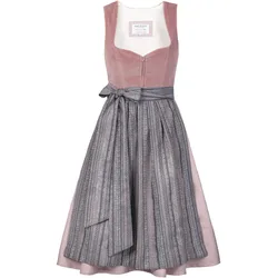 Midi Dirndl Marie Samt Altrosa