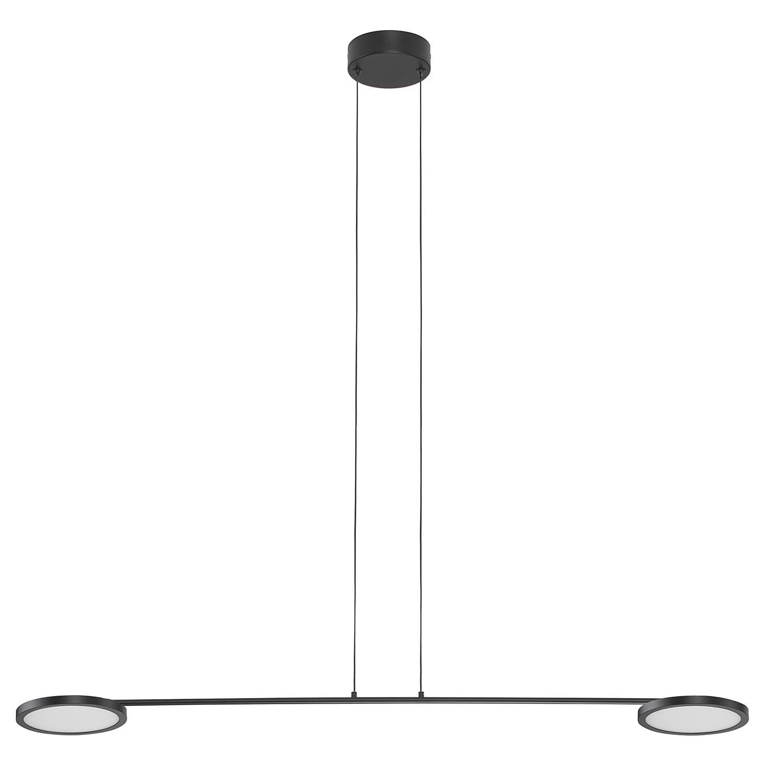 home24 Hanglamp Scope zwart, moderne aluminium LED-hanglamp