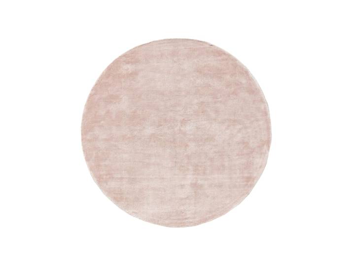 Tapis en viscose rond rose d 120