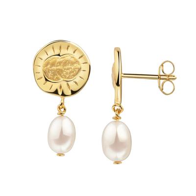 Paar Ohrstecker FIRETTI "Schmuck Geschenk Silber 925 Ohrschmuck Ohrringe", gold (gelbgoldfarben, weiß), Damen, 5mm, Perlen Silber 925 (Sterlingsilber), Perlen, Silber 925 (Sterlingsilber), mit Süßwasserzuchtperle