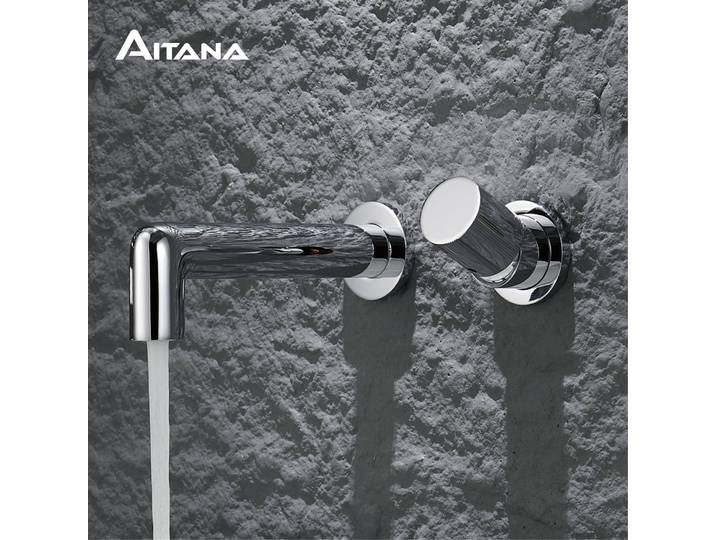 AITANA-Maison Murale de Luxe en Laiton Chromé, Design Simple, Poignée Unique spatirée, Bassin d'Eau Chaude et Froide