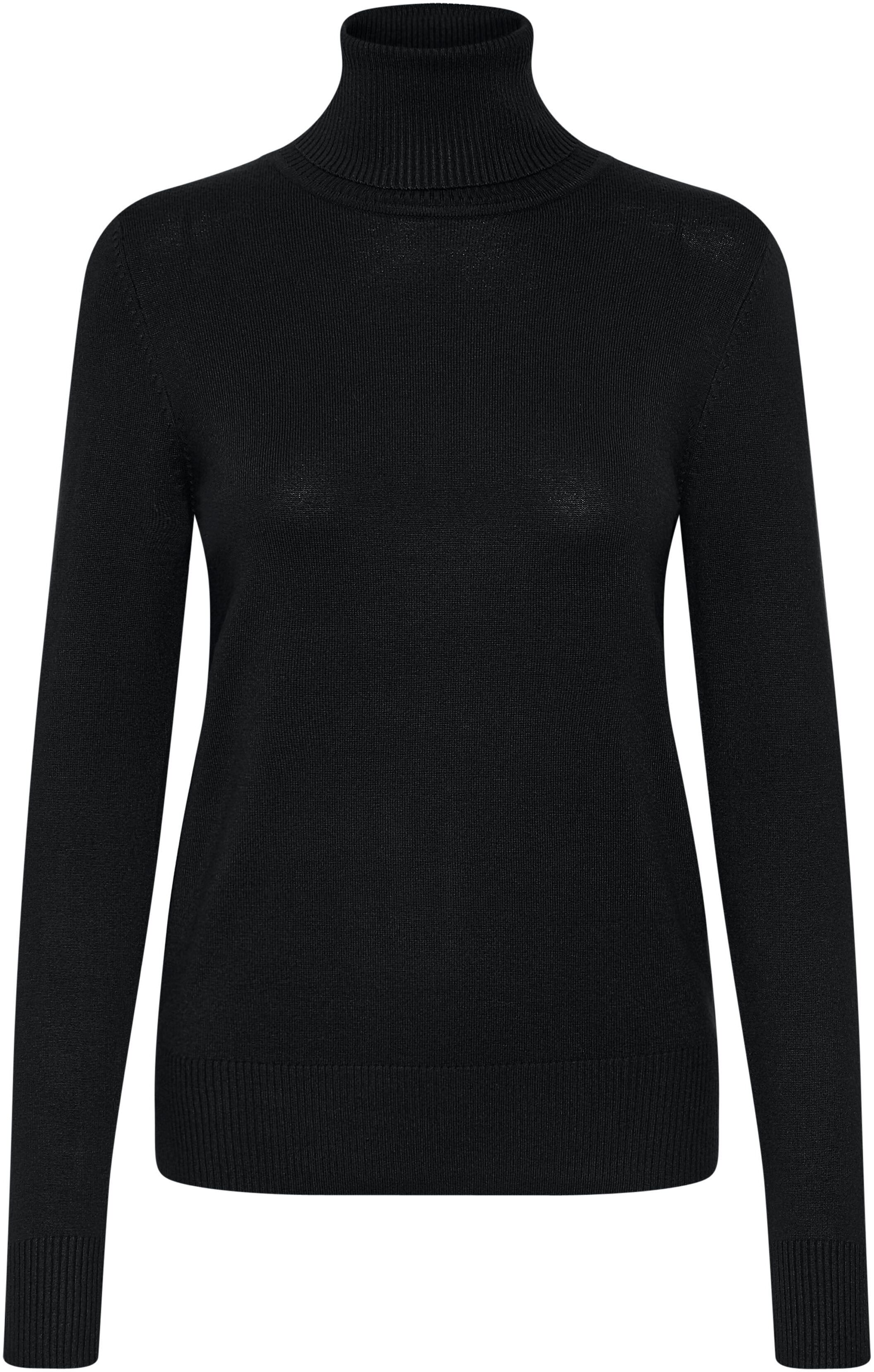 Saint Tropez "J2046, MilaSZ Rollneck" Viskosemischung, Classic fit schwarz S