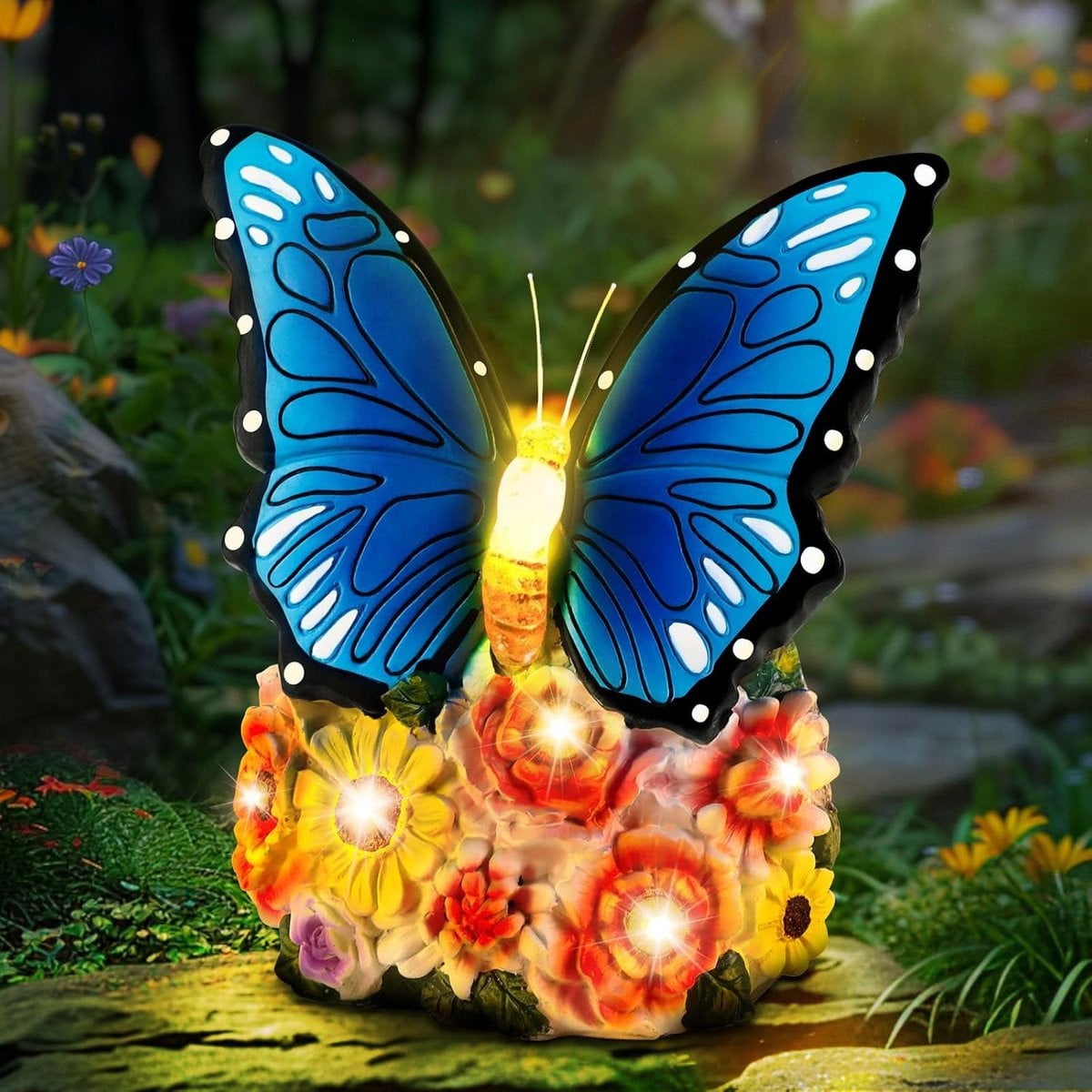 SnelShoppen Solar Tuinfiguren Vlinder LED Tuinlampen voor Tuin en Balkon - Multicolour