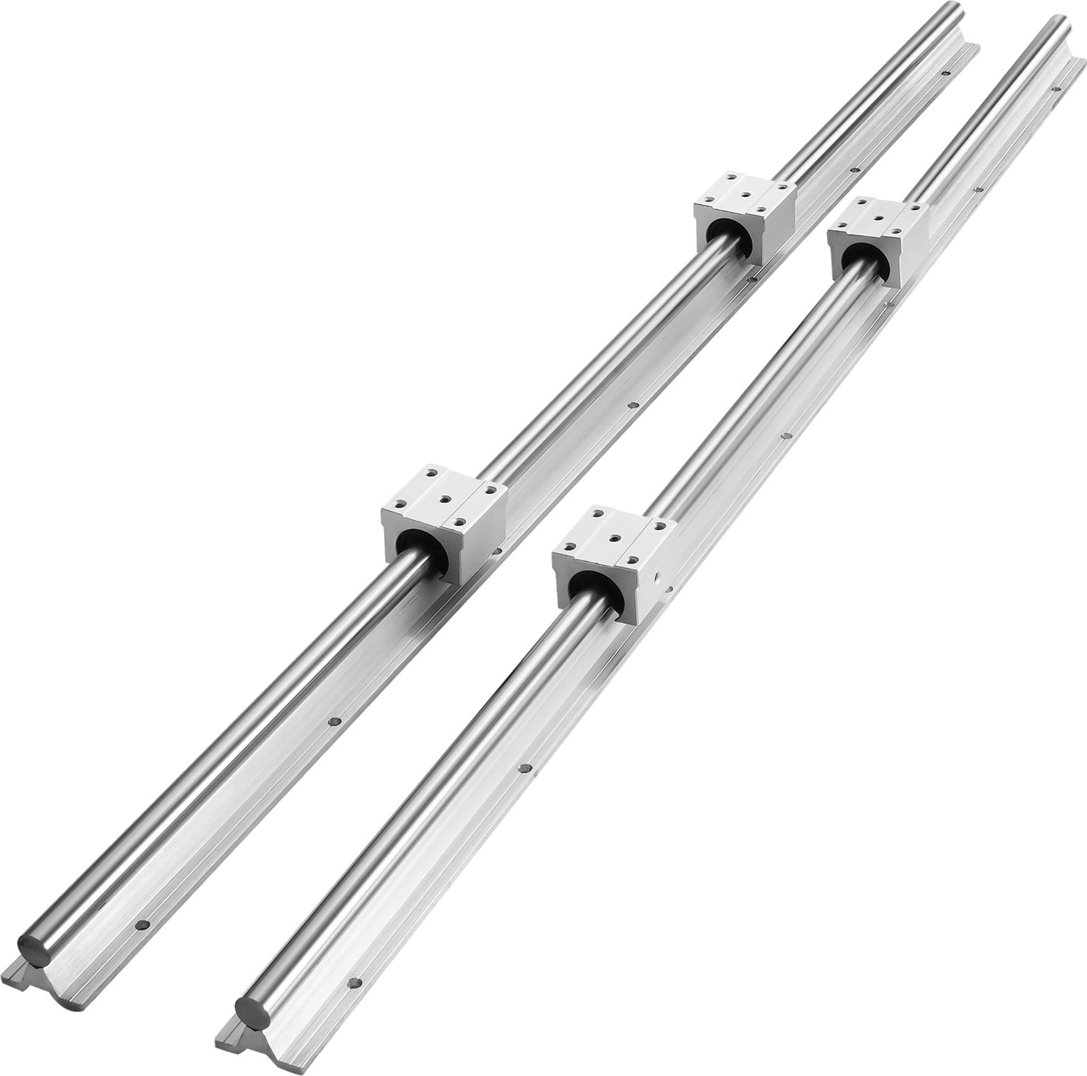 VEVOR Lineaire geleider set met 2 SBR16-800 mm rails van koolstofstaal en 4 SBR16UU glijblokken voor geautomatiseerde machines